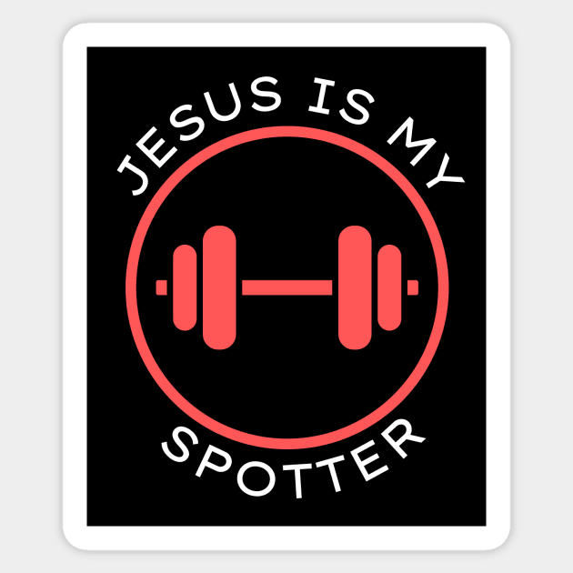 Jesus Is My Spotter | Funny Christian Sticker by All Things Gospel